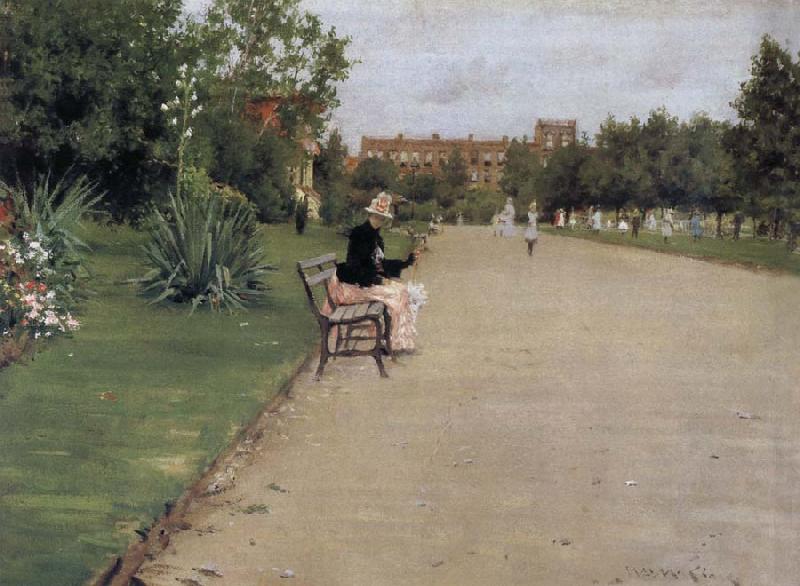 William Merritt Chase The view of park Germany oil painting art